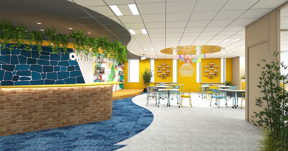 サイボウズ仙台営業所の完成イメージ図（エントランス）